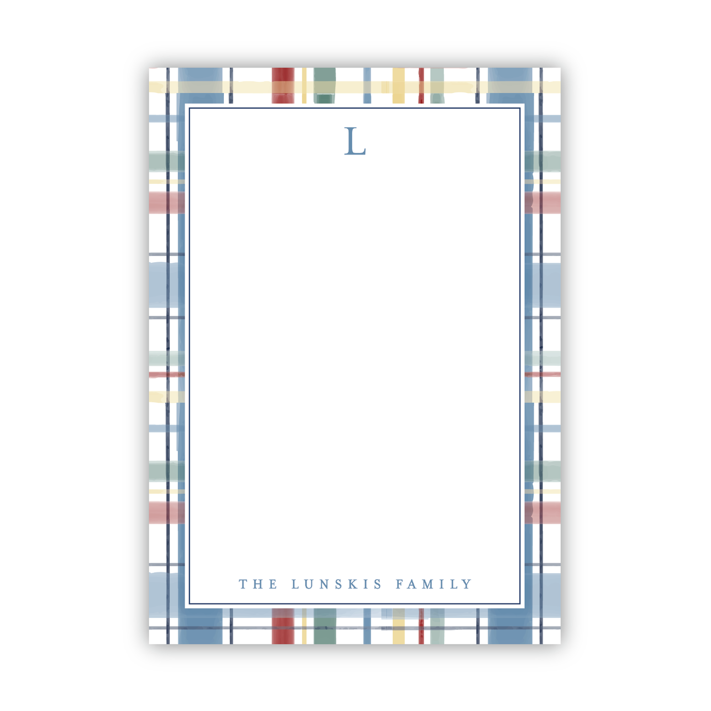 Tartan Plaid Holiday Notepad