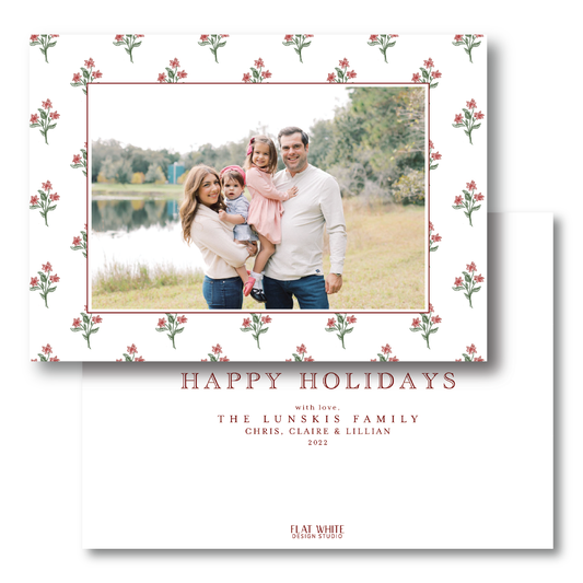 Christmas Poinsettia Pattern Landscape