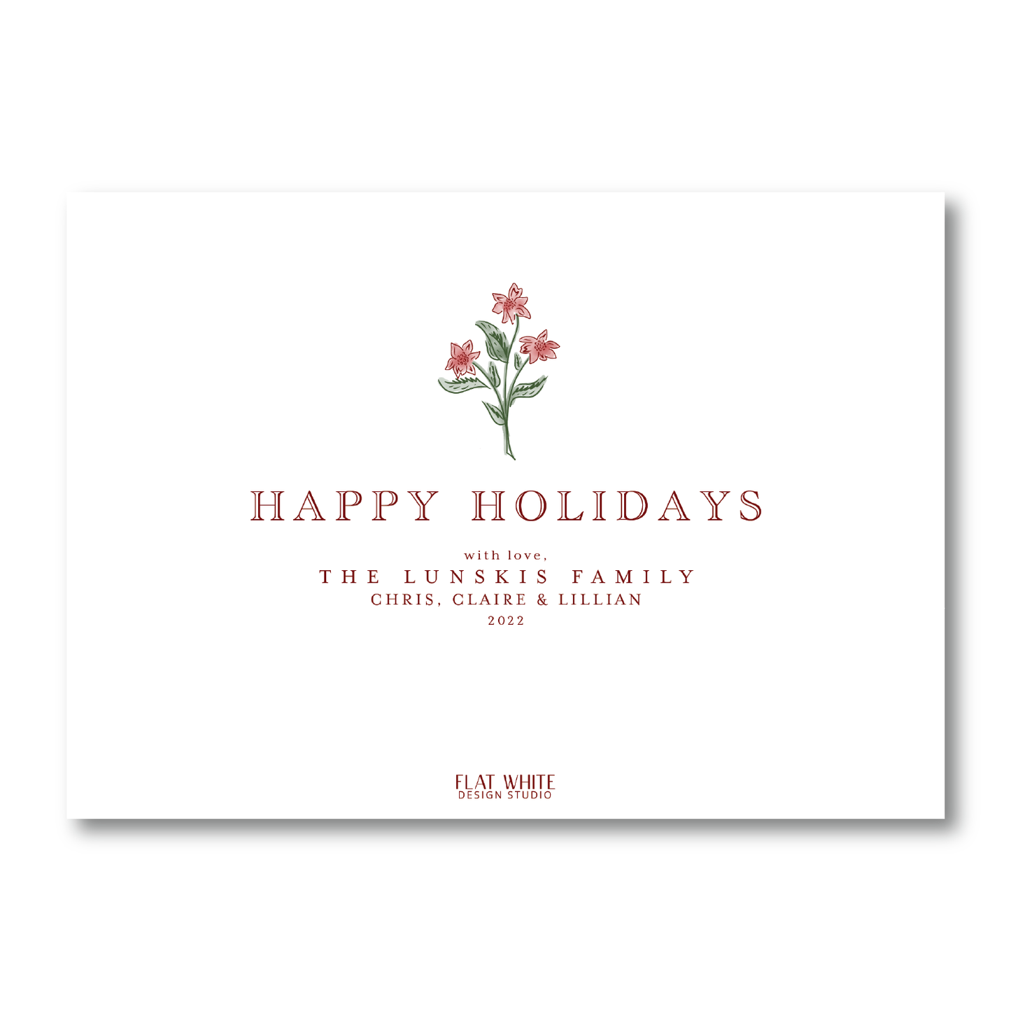 Christmas Poinsettia Pattern Landscape