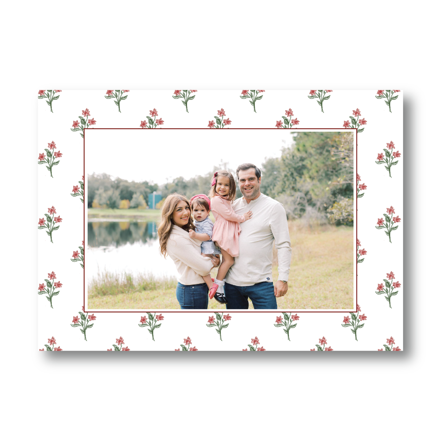 Christmas Poinsettia Pattern Landscape