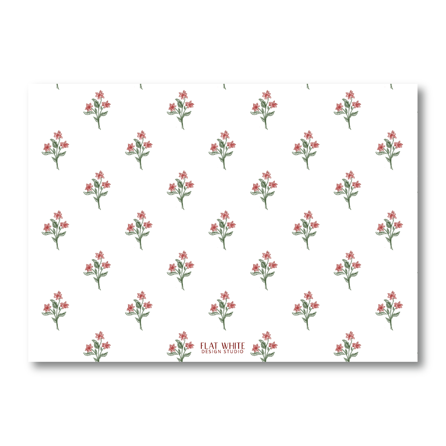 Christmas Poinsettia Crest Landscape