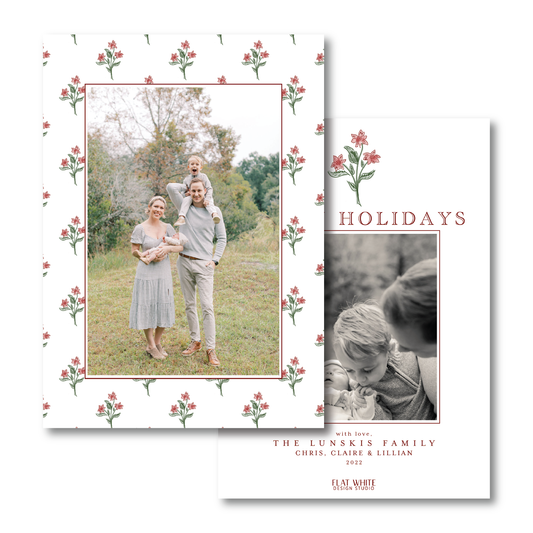 Christmas Poinsettia Pattern Portrait