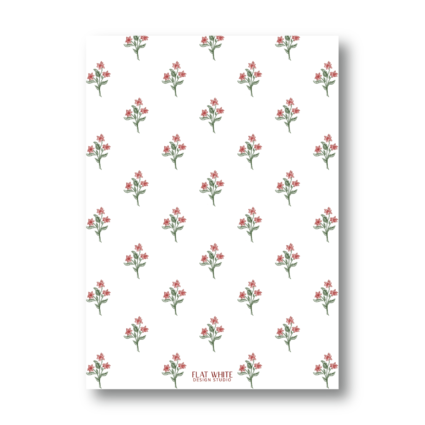 Christmas Poinsettia Crest Portrait