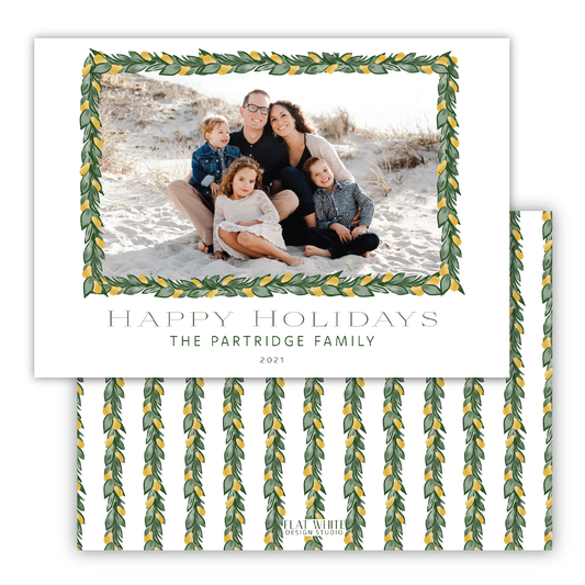 Partridge Pear Garland Border Landscape