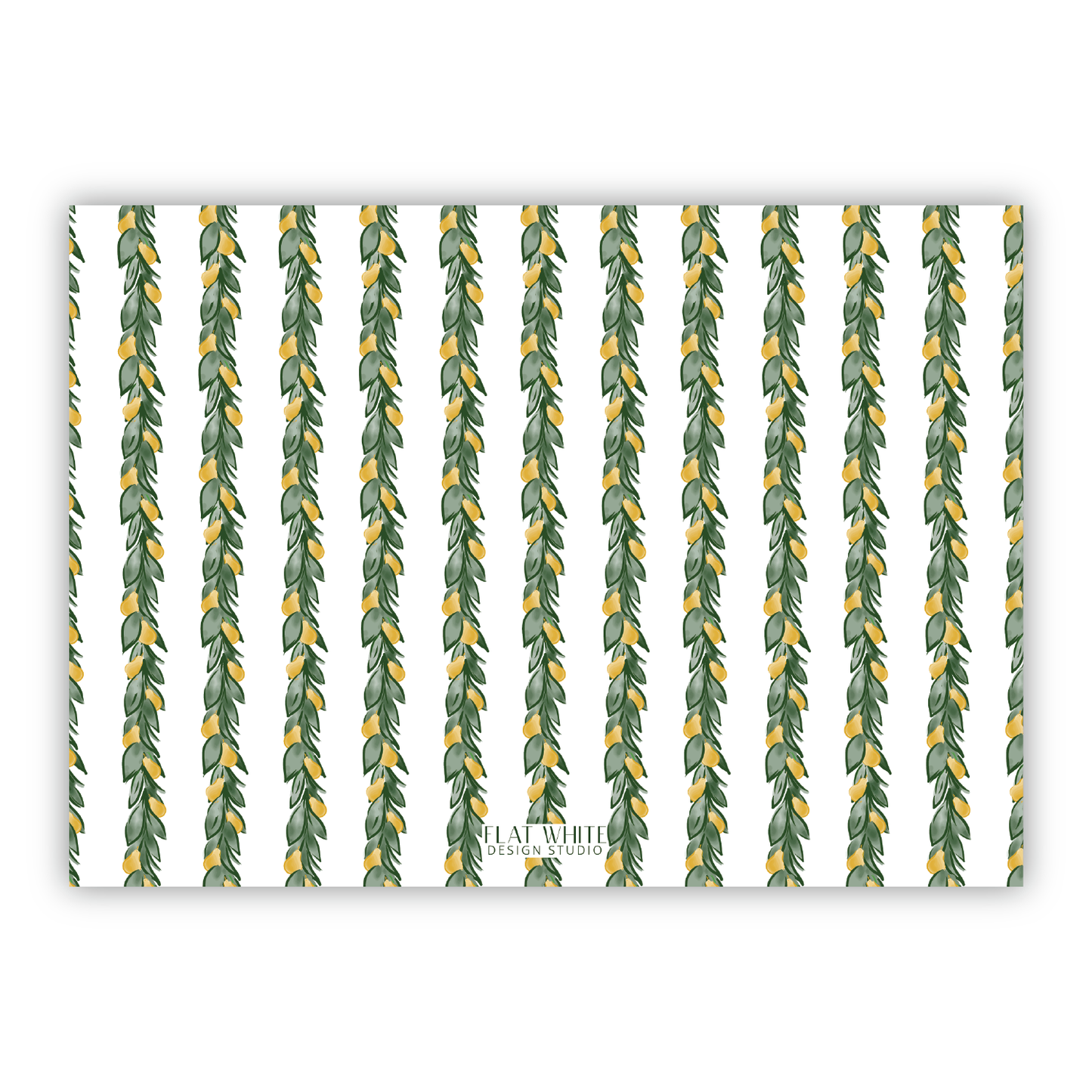 Partridge Pear Garland Border Landscape