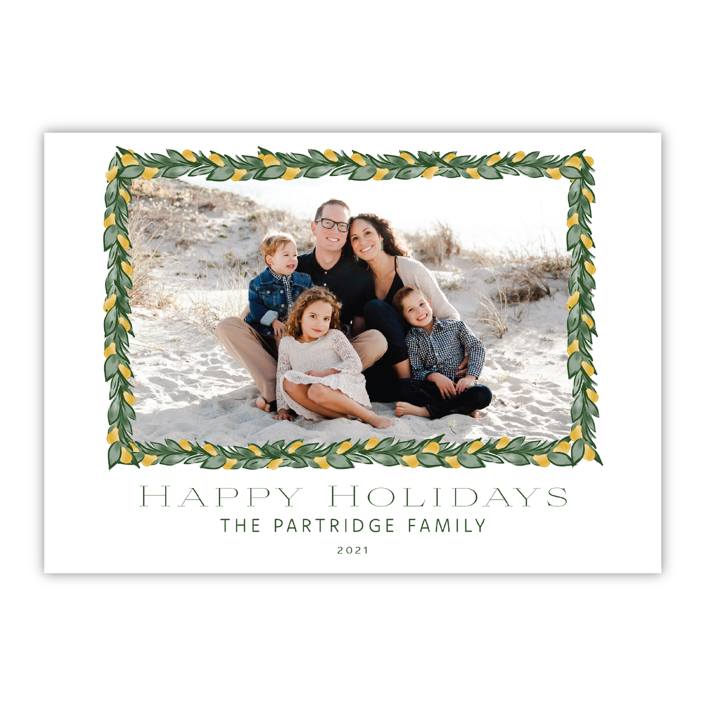 Partridge Pear Garland Border Landscape