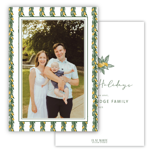 Partridge Pear Garland Portrait