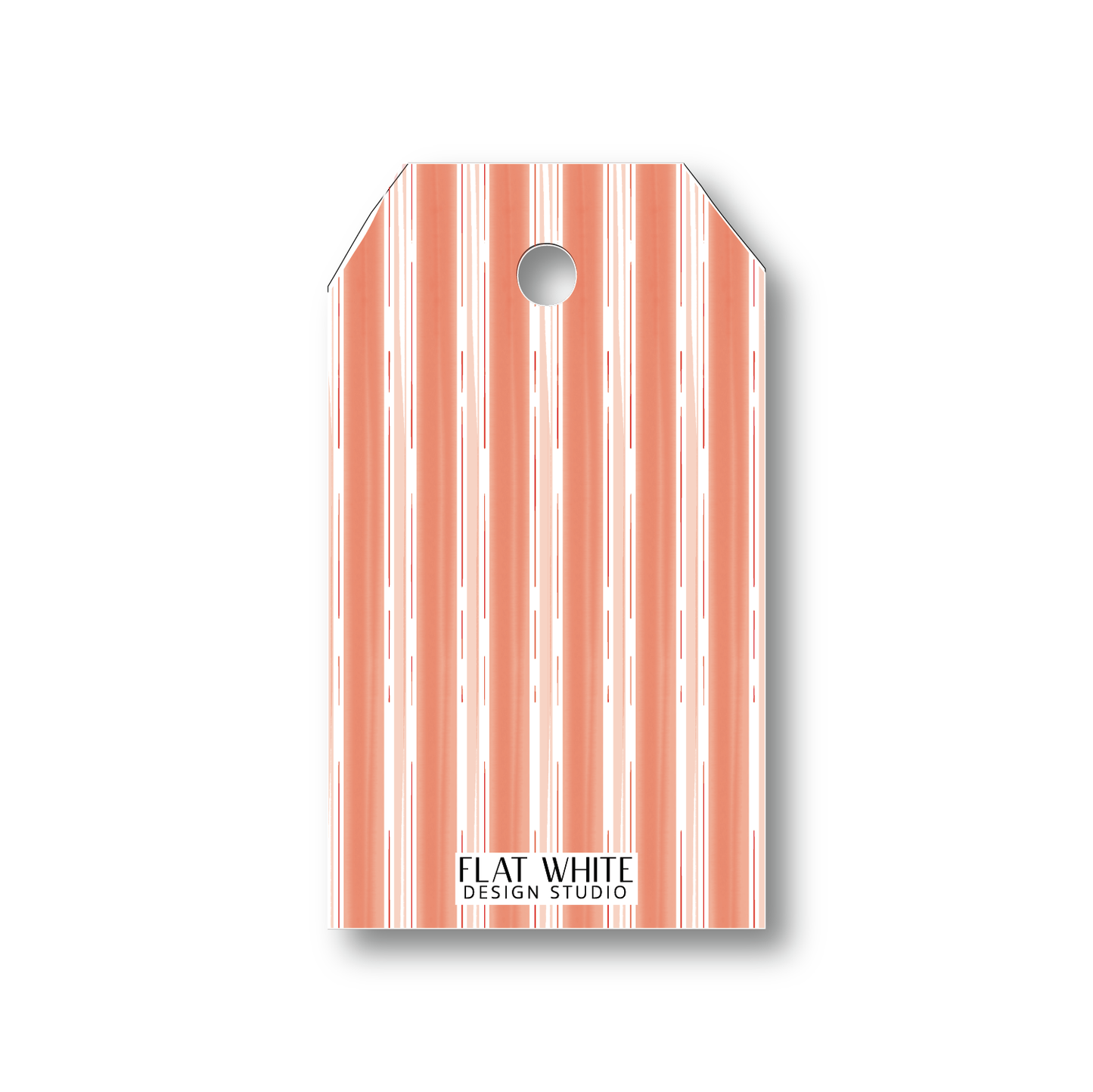 Red Candy Cane Holiday Gift Tag