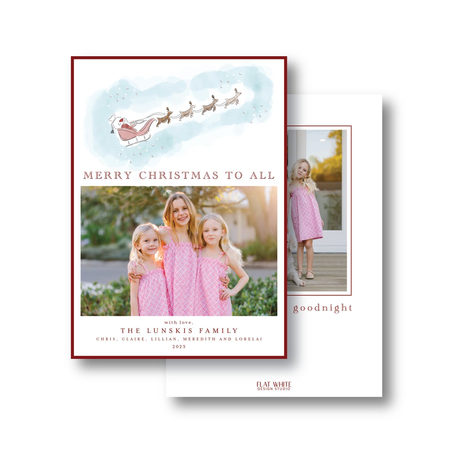 Santa Sleigh Ride Portrait Crest