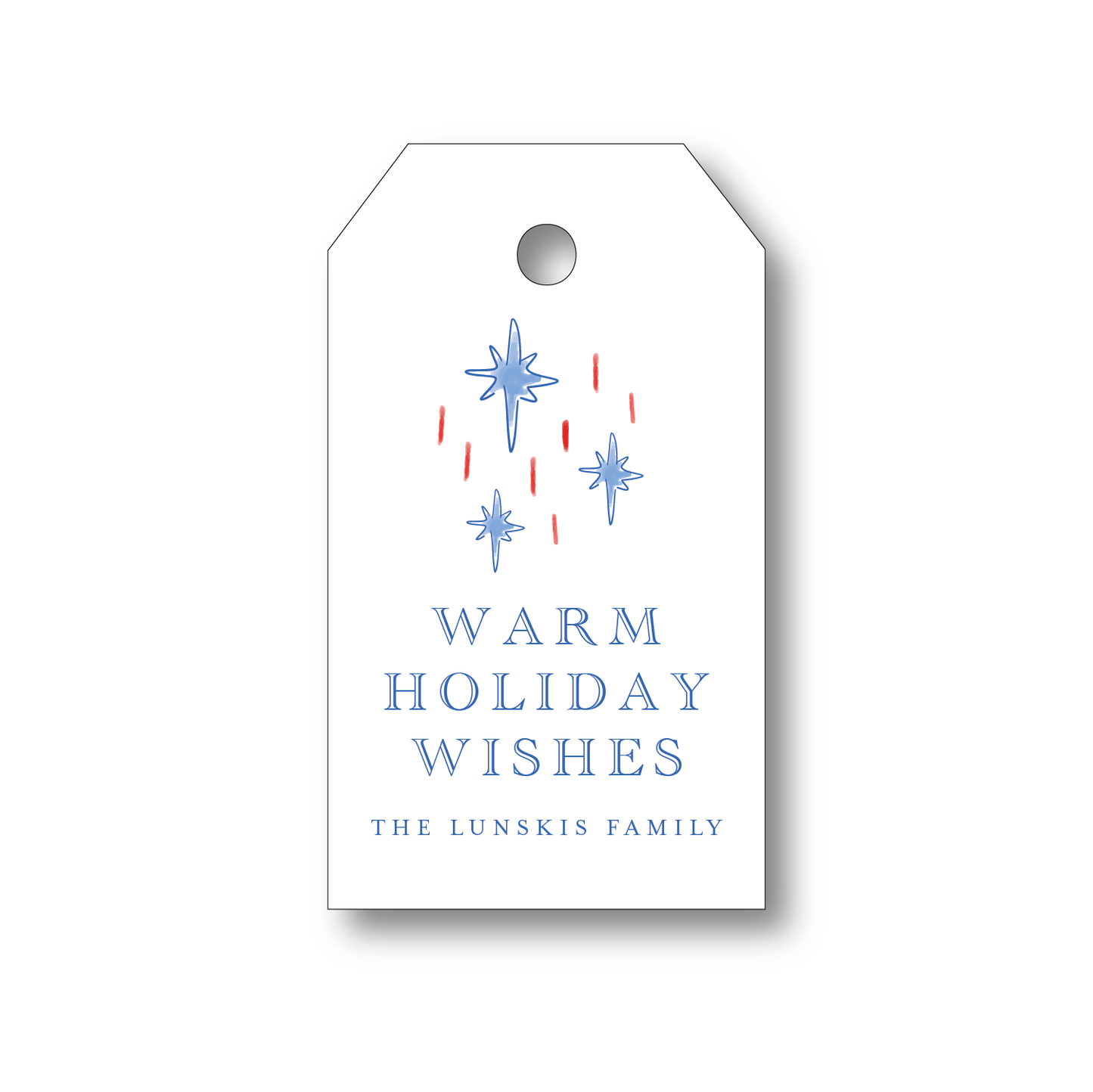 Starry Night Holiday Gift Tag
