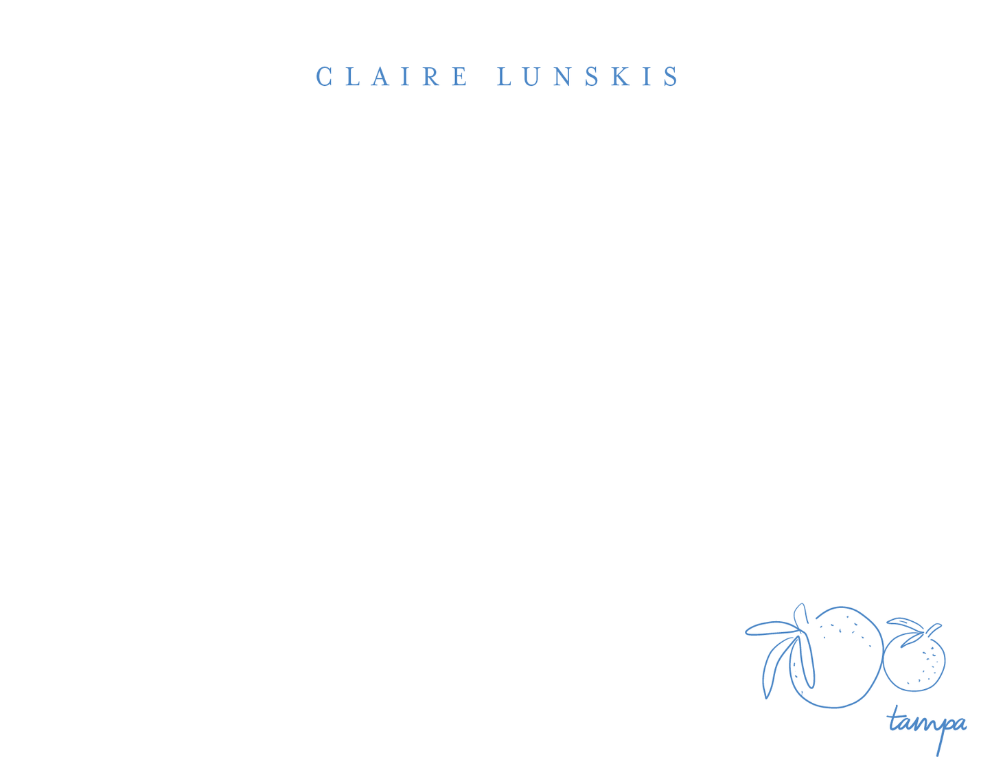 Tampa Florida Stationery