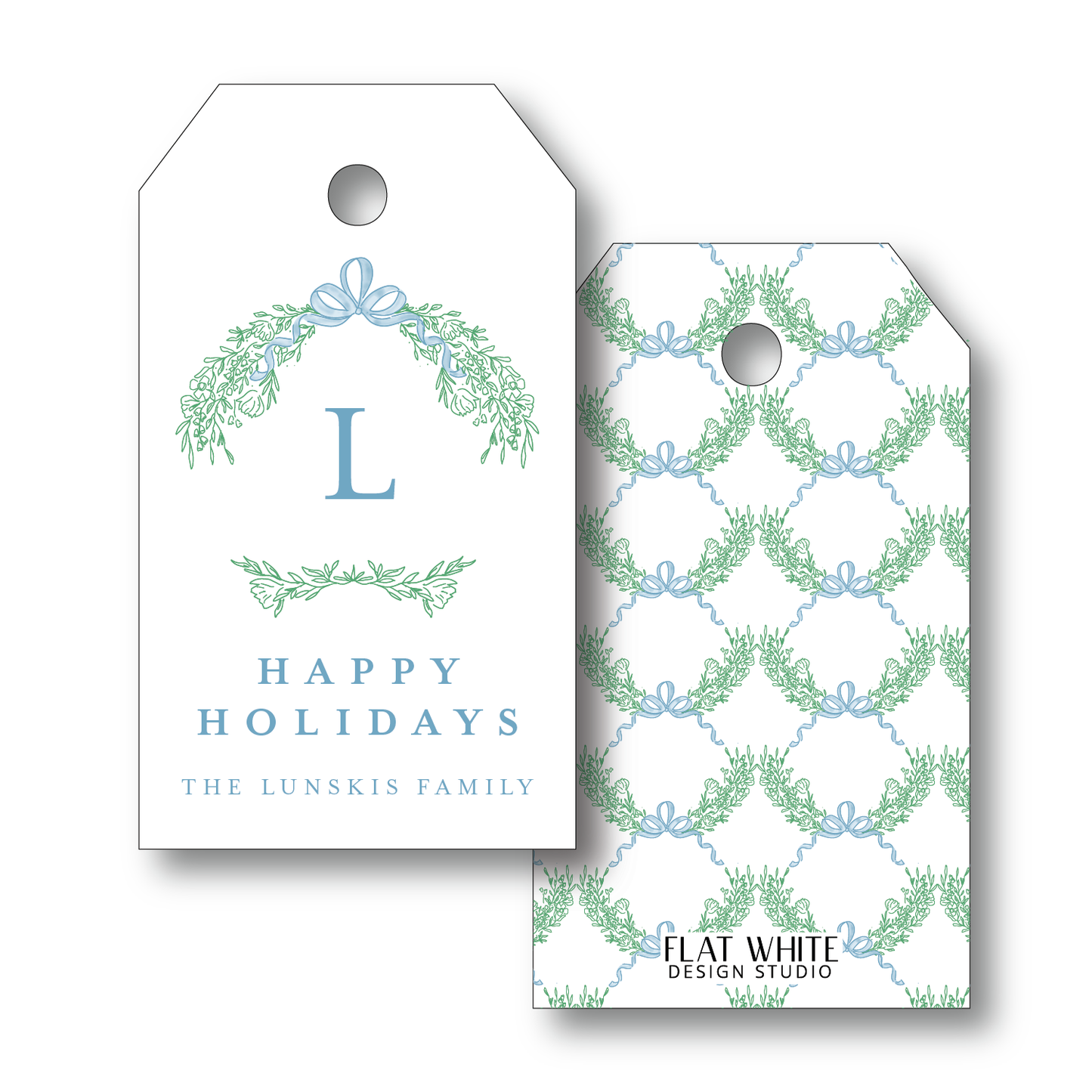 Winter Green Holiday Gift Tag